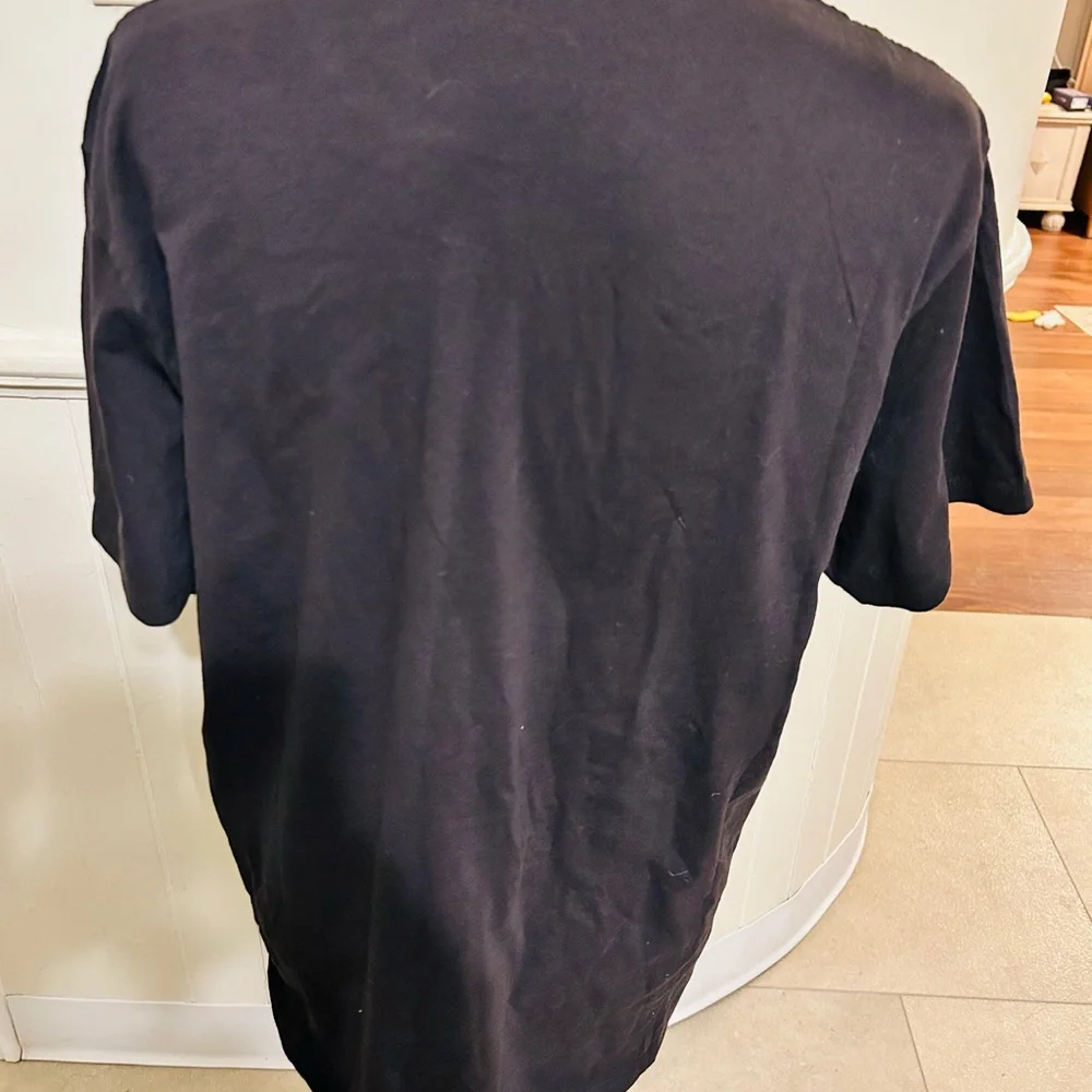 NWT Guess Eco Heritage Tee-Japanese Kanji Eagle Graphic Black T-Shirt Size Med - Picture 2 of 3